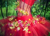 Платье из цветов 7